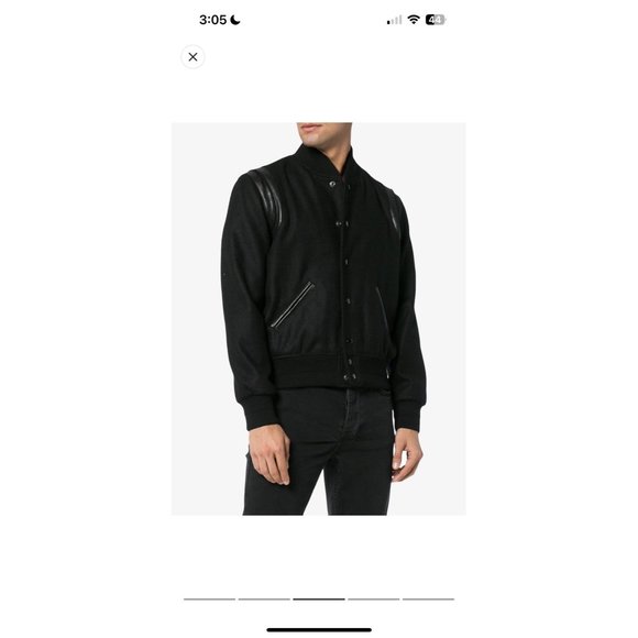 Saint Laurent Varsity Wool Jacket - Picture 2 of 7